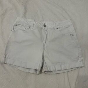 Women's Light Gray Denim Shorts